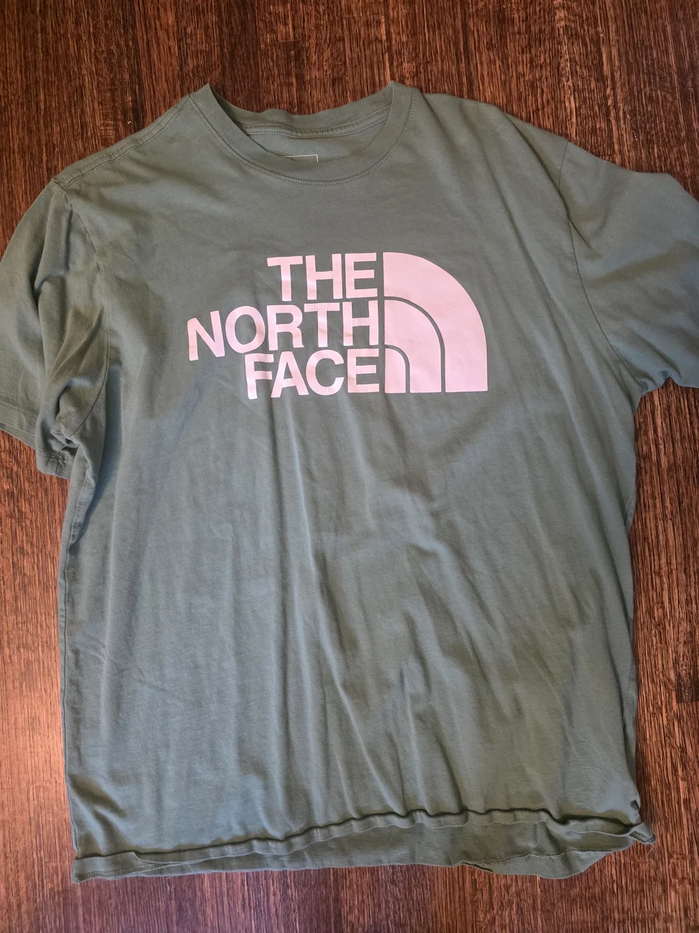The North Face Olive Green Tee with White Logo